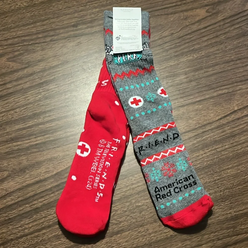 LAST CHANCE NEW Friends x American Red Cross Limited Edition Socks NWT